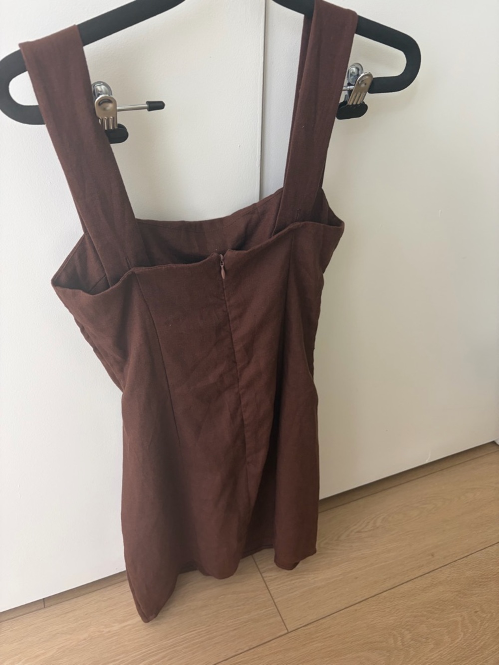 Reformation Kerrigan Linen Dress Brown Size 0 - Picture 5 of 5